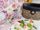 蔻驰（COACH）【官方授权店】蔻驰女包单肩斜挎经典老花盒子包生日礼物送女友 78277IMCBI卡其配黑色 实拍图