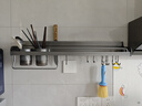 卡贝（cobbe）厨房多功能置物架纸巾免打孔壁挂式橱柜保鲜膜袋收纳抹布架卷纸架 枪灰-固定款-收纳架 实拍图