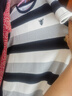 德玛纳【条纹珠地斑马绣花t恤裙】春秋圆领开衩短袖连衣裙女中长款 实拍图