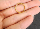 周六福足金999黄金戒指女素圈新年生日礼物计价A0110912 12号 约1.66g 实拍图
