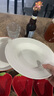8.75英寸高颜值螺纹草帽盘纯白陶瓷餐盘简约家用意面盘子菜盘汤盘 8.75英寸螺纹草帽盘 1个装 实拍图