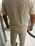 芬腾睡衣男士纯棉2025年夏季V领格纹短袖长裤家居服套装软棉棉 实拍图