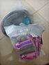 米高儿童轮滑护具滑板自行车溜冰鞋旱冰鞋护具护膝头盔帽子轮滑包套装 护具+升级一体头盔    粉色 L码/10岁以上（60-80斤） 实拍图