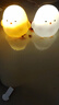 卡通小鸡仔小夜灯高颜值卧室可爱装饰发光玩具儿童生日分享小礼物 皇冠小鸡仔/黄色+白色/一对 实拍图