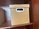 于字简2个加厚纸箱带盖纸箱小号33*25*26cm礼物箱带塑料扣手纯色纸箱收纳盒居家收纳整理箱 5322 实拍图