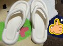 果洛菲（GUOLUOFEI）夏季踩屎感EVA人字拖男沙滩平底凉鞋防滑浴室拖鞋女 白色 36-37 实拍图