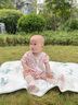 颗粒熊婴儿衣服夏季薄款宝宝短袖纯棉连体衣新生儿百天外出服 粉色80 实拍图