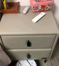 全友家居床头柜现代简约卧室家具窄宽皮艺软包收纳储物迷你立柜598KD 烟灰|无围挡双抽床头柜 实拍图