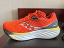Saucony索康尼彭于晏同款胜利22跑步鞋男缓震舒适慢跑鞋桔深灰42.5 实拍图