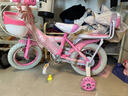 永久儿童自行车高碳钢车架带辅助轮2-6-10岁女童单车女孩公主款脚踏车 【白胎】公主粉+后座款 12寸【适合身高80-95cm】 实拍图