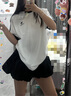 雪茜曼花苞短裙女夏季2025新款防走光高腰a字半身蓬蓬灯笼裙子 实拍图