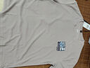 GLM华夫格短袖男款夏季宽松大码重磅白色五分袖简约百搭圆领男士t恤 实拍图