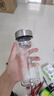 【⭐采销推荐】高硼硅双层玻璃杯泡茶杯茶水分离杯隔热车载水杯 双层真空底银色直筒 330ml 1只 实拍图