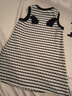 ASK JUNIOR儿童连衣裙小童波浪夏季撞色无袖背心裙女童裙子 黑白条纹 100 实拍图