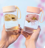 富光清然玻璃杯 高硼硅玻璃水杯子 女生便携牛奶咖啡刻度茶杯330ml 实拍图
