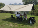 牧高笛（MOBIGARDEN）天穹410天幕 户外露营遮阳防晒防雨黑胶天幕 NX23680002 和风沙 实拍图