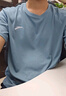 安踏（ANTA）冰丝速干短袖t恤男2025春夏季男士凉爽透气弹力跑步健身运动服饰 -8展翅蓝【圆领速干】 XL /180 适合140-160斤 实拍图