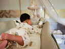 babycare尿布台多功能可折叠新生儿护理台抚触洗澡便携婴儿床-温特绿 实拍图