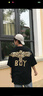 BOY LONDON英式潮流百搭情侣款短袖黑色烫金时尚休闲T恤N01910 黑色 现货 XS 此款偏大，建议拍小一码 实拍图