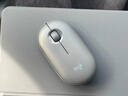 罗技（Logitech）时尚系列 PEBBLE鼠标 无线蓝牙鼠标 办公静音鼠标 女性鼠标对称鼠标 鹅卵石造型 石墨黑 实拍图