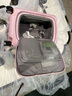 多运MULTICARRY宝妈行李箱拉杆箱旅行箱登机箱可坐可骑前开盖次日达可充电PRO款 pro落樱粉 赠pro专用立体护围垫 20英寸 -适用短途【可登机】 实拍图