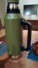 哈尔斯真空家用保温壶户外露营旅游大容量保温杯车载暖水壶热水瓶壶 雨林绿[全钢杯身+304内胆]1500ml 实拍图