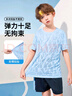 巴布豆男童运动套装2025夏季新款儿童速干透气衣服凉感宽松吸汗帅气童装 蓝 欢呼巴布X 140 实拍图