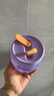 特百惠（Tupperware）吸吸罐550ml女生学生密封带吸管水杯子夏季自制饮品奶昔 冰沙紫 实拍图