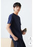 杰克·琼斯（JACK&JONES）25年男装T恤男夏季T恤舒适男士短袖凉感多色上衣纯色水洗不易走形 E38藏蓝色 预售6月23日发货 L 实拍图