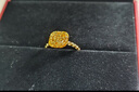 周大福 方糖足金黄金戒指(工费380)13号 约3.05g F233239 实拍图