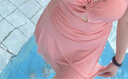 巧丂泳衣女士泡温泉遮肉肚子游泳装备连体无袖性感显瘦成人裙式 粉色镂空泳衣女【80斤-120斤】 实拍图