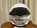 LS2情侣摩托车头盔男女机车赛车四季全盔儿童盔防雾大尾翼802 特白/闪光白 M(建议52-53头围) 实拍图