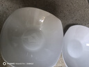 纯白8寸沙拉碗异形四角碗盘菜盘家用意面方形盘水果翘角盘尖角碗 加厚纯白4个8英寸 实拍图
