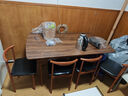 全品屋餐桌椅组合家用饭桌子小户型简约公寓快餐出租商用长方形电脑桌 胡桃木色 140cm 【宽80CM】一桌四椅 实拍图