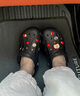 卡骆驰crocs洞洞鞋贝雅男鞋女鞋轻便耐磨一脚蹬拖鞋休闲鞋|10126 白-100 36 /37(220mm) 实拍图