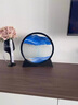 QUEENJOY创意3D流沙画摆件玻璃沙漏桌面艺术装饰品生日礼物小众高级 7寸咖啡色黑框 实拍图