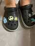 卡骆驰crocs洞洞鞋贝雅卡骆班轻便耐磨一脚蹬休闲鞋|205089 黑色/白色-066 43 (270mm) 实拍图