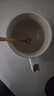 几物森林 陶瓷马克杯带盖大容量咖啡杯情侣杯牛奶杯早餐水杯男女茶杯白色 实拍图