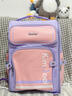 KVG马卡龙护脊书包超轻动态减重支撑背部学霸系列之笑脸风牛津布书包 薰衣草紫-笔袋-补习袋 小号-推荐身高130cm以下 实拍图