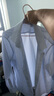 杉杉【DP免烫】长袖衬衫男士蓝色春季商务休闲纯棉衬衣 DP010 43  实拍图