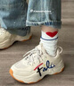 FILA FUSION官方潮牌斐乐女鞋BUBBLE泡泡鞋时尚百搭休闲运动鞋女 米色-AG经典款 厚底增高 37.5 实拍图
