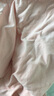 芬腾 睡衣女纯棉秋季新款简约纯色翻领长袖开衫家居服套装 虾粉 XL 实拍图