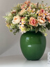 京东鲜花绿色陶瓷花瓶摆件新中式高级感复古冰裂纹插花水养花器桌面装饰 实拍图