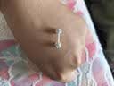 戚小米999纯银针耳钉女养耳洞耳骨钉小众高级感耳蜗钉水钻耳环足银耳饰 5mm闪钻耳钉一对【999足银针】 实拍图