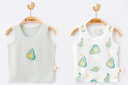 贝瑞加（Babyprints）儿童背心2件幼儿园男女宝宝午睡内衣夏季纯棉打底上衣 绿100 实拍图