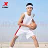 特步（XTEP）【国潮】男装速干篮球套装背心短裤夏季运动两件比赛训练套吸 白色 M/170 实拍图