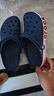 卡骆驰crocs洞洞鞋贝雅卡骆班轻便耐磨一脚蹬休闲鞋|205089 深蓝/辣椒红-4CC 41 /42(260mm) 实拍图