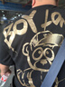 BOY LONDON【范丞丞同款】夏季短袖情侣小熊涂鸦满印潮牌T恤N01019 黑色 XL 此款偏大，建议拍小一码 实拍图