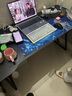 初学者  电脑桌台式家用电竞桌椅套装办公桌简约书桌游戏桌书房写字桌子 子夜黑140*60-电竞纹路 实拍图