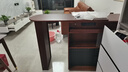 和谐都匠实木餐边柜吧台桌可伸缩收纳储物隔断一体柜客厅小户型沙发边柜 双面吧台桌+吧椅*1/带LED灯+插座 胡桃色【实木】 实拍图